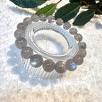 Labradorite Grey Moonstone Bracelet 9.5mm, 11.5mm