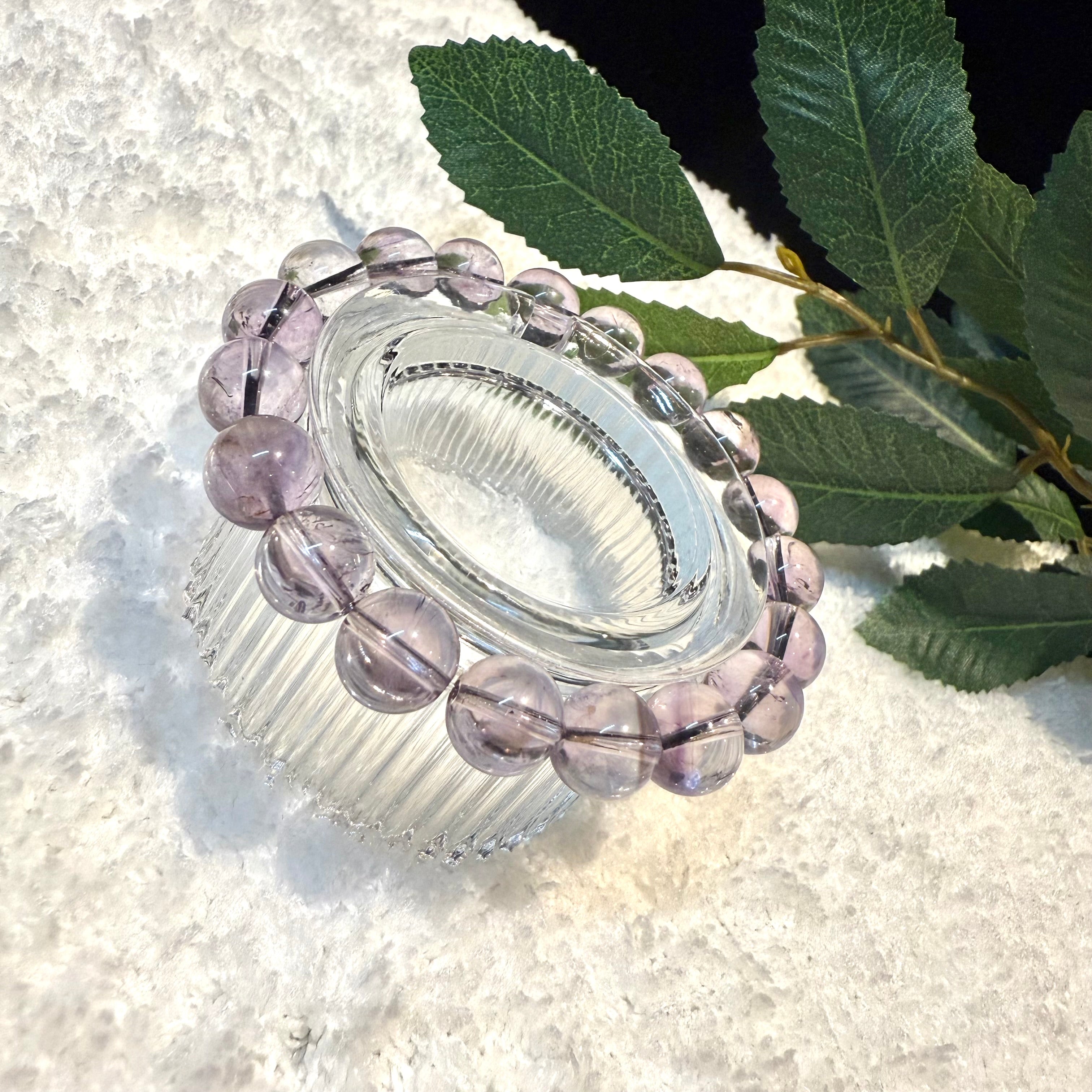 Brazilian Amethyst Crystal Bracelet, 9mm