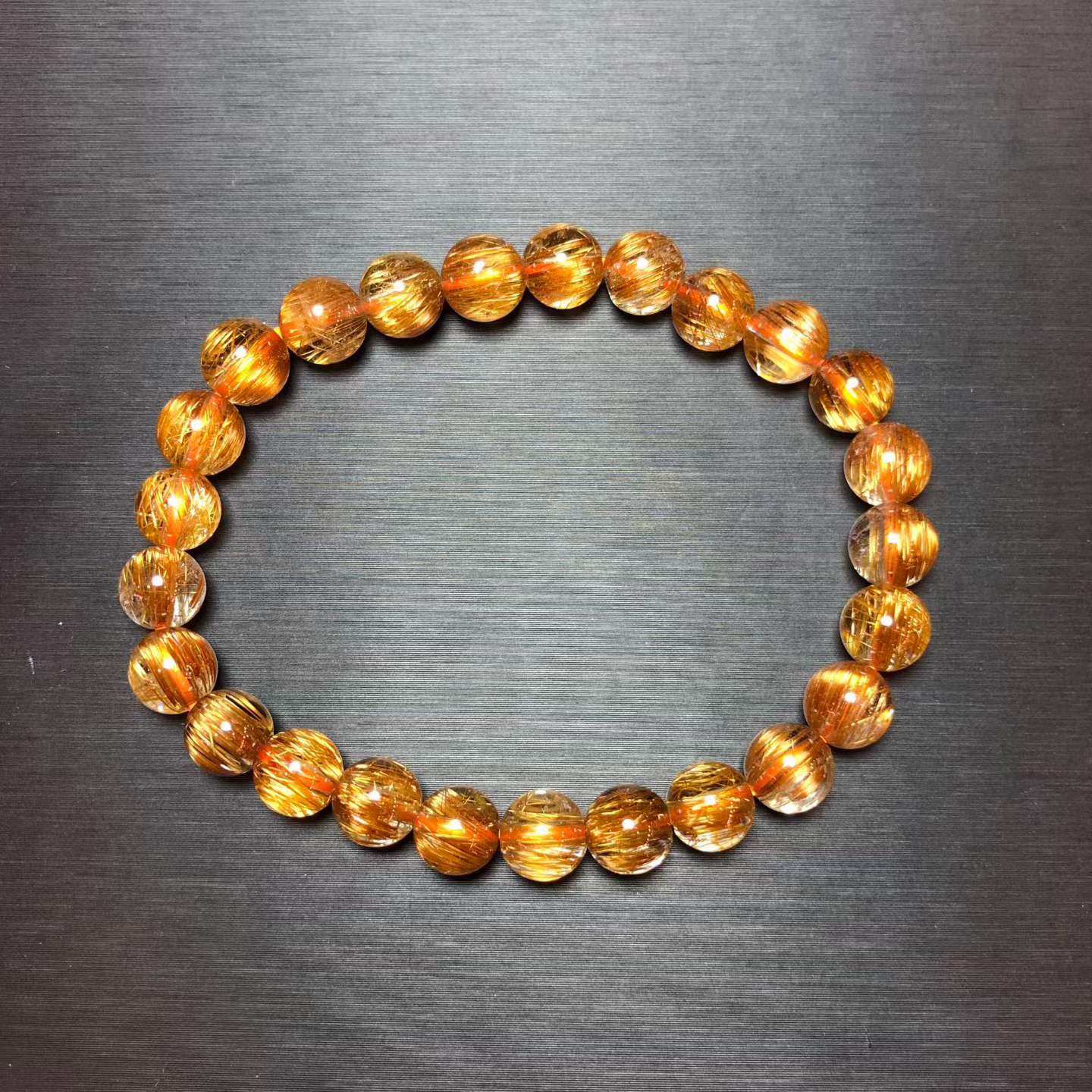 High Premium Brazilian Copper Rutilated Quartz Bracelet – 7.2mm