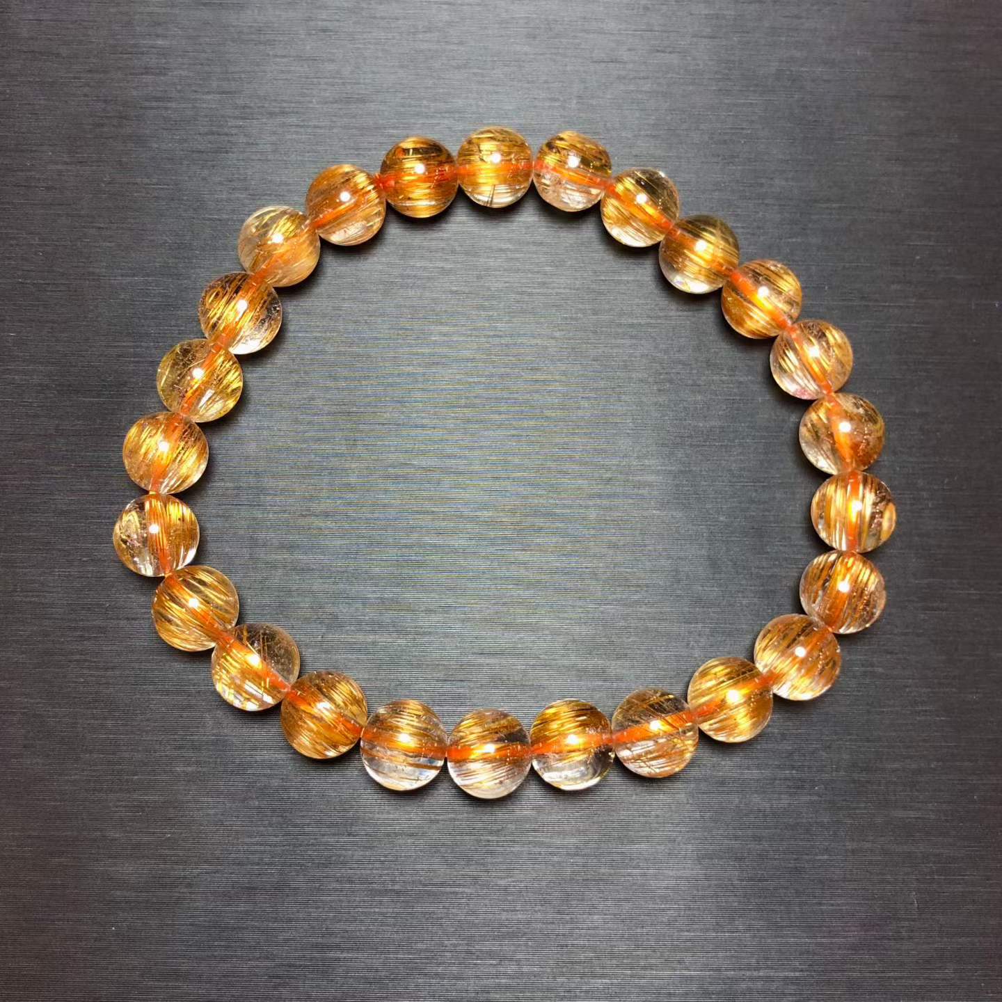 High Premium Brazilian Copper Rutilated Quartz Bracelet – 7.5mm