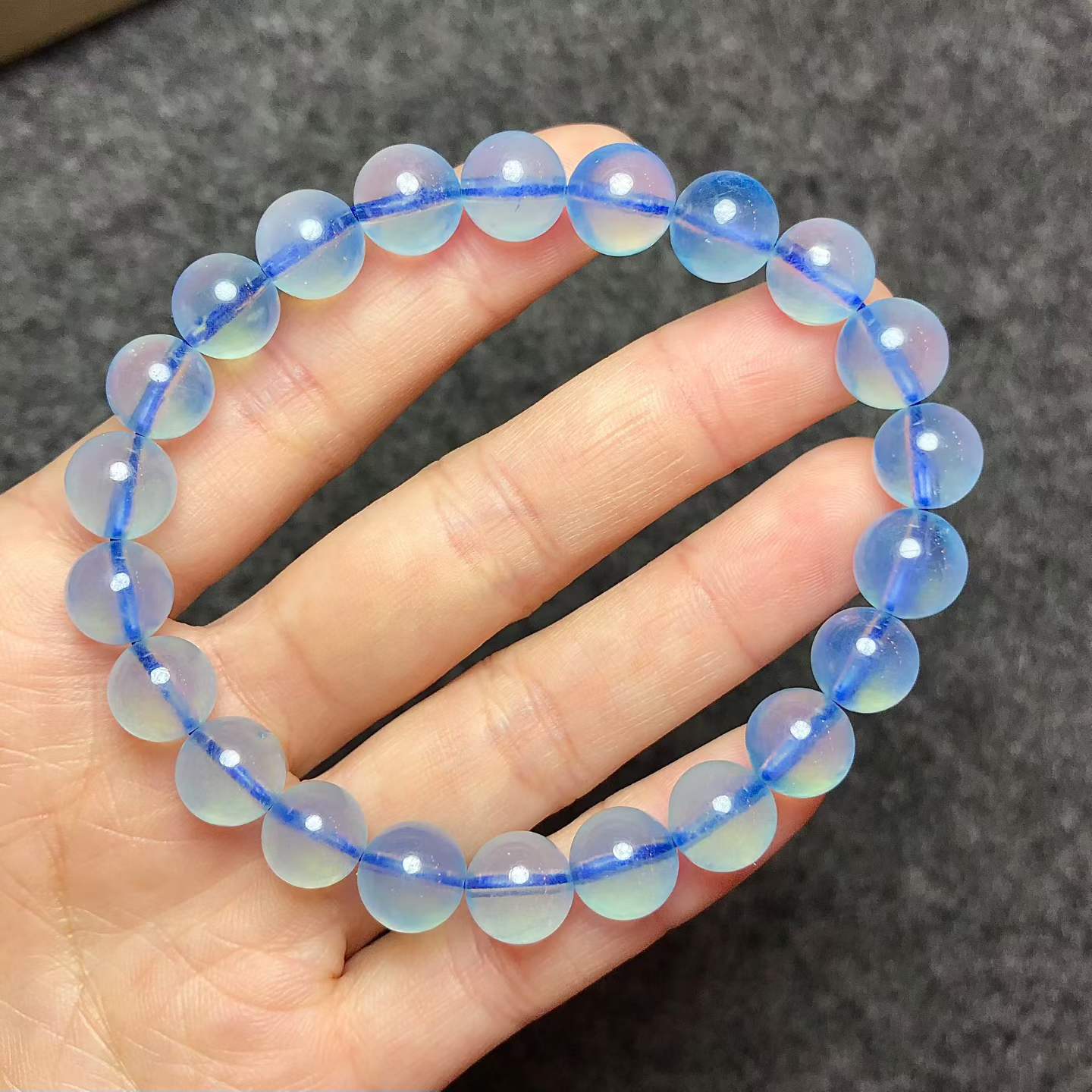 High Grade Ice-Clear Aquamarine Crystal Bracelet – 9.4mm