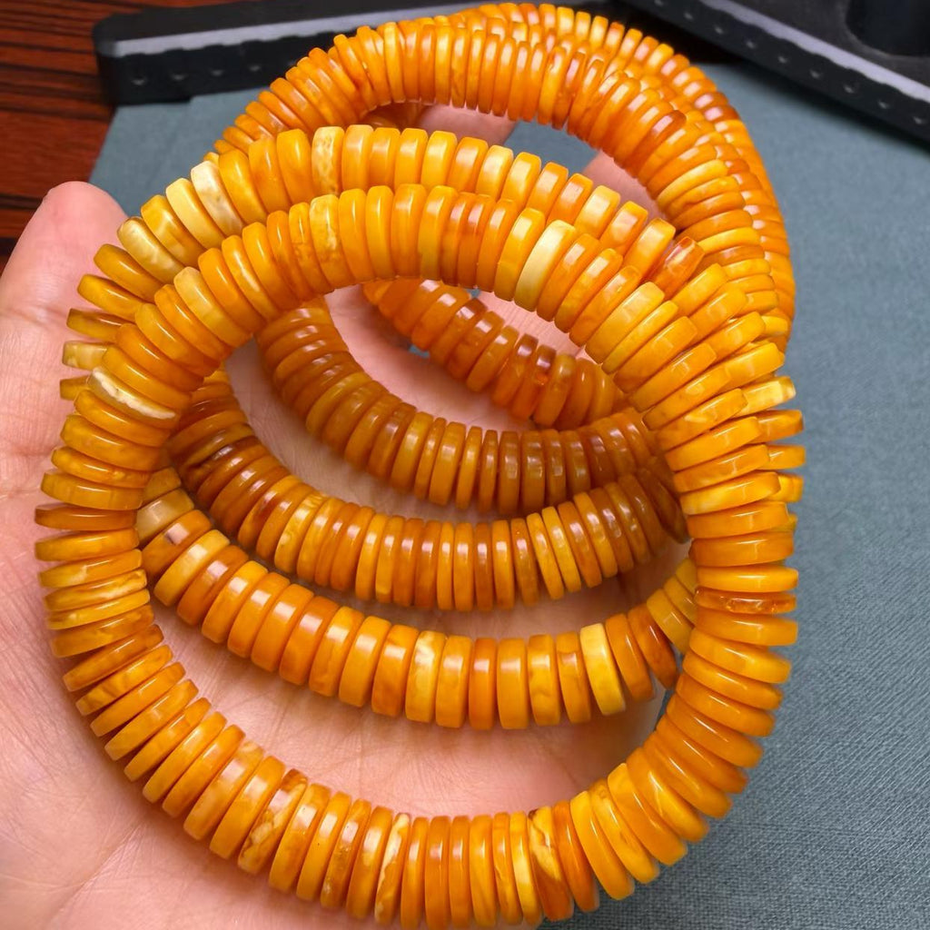 Old Flower Wax Amber tablet-style Bracelet – 10mm+