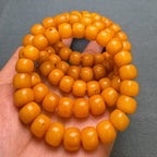 Golden Yellow Beeswax Amber Bracelet – 10mm