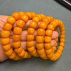 Golden Yellow Beeswax Amber Bracelet – 10mm
