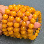 Golden Yellow Beeswax Amber Bracelet – 9mm