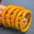 Natural Old Amber Tablet Beads Bracelet – 9mm