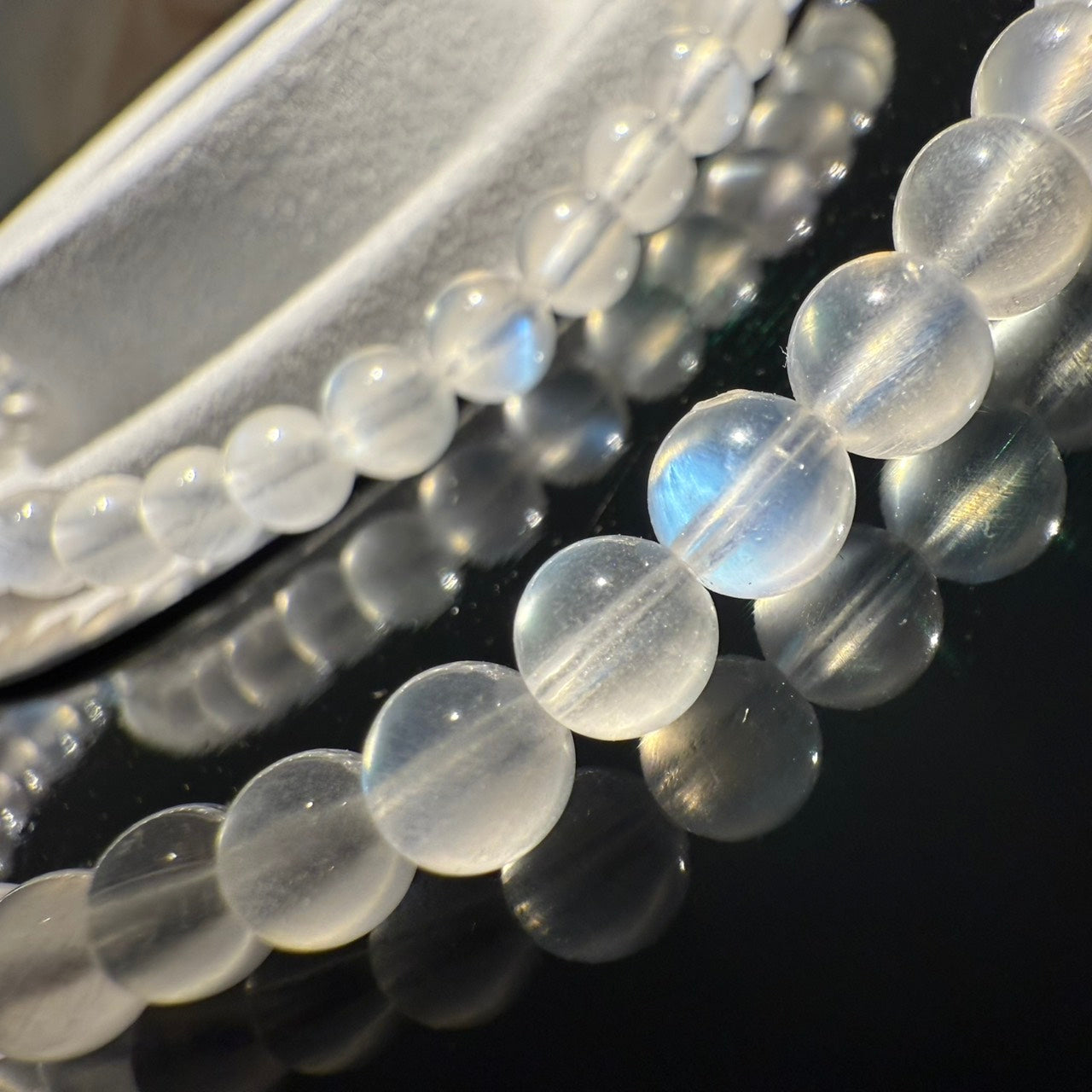 5.5mm - 6mm Blue Moonstone Crystal Bracelets