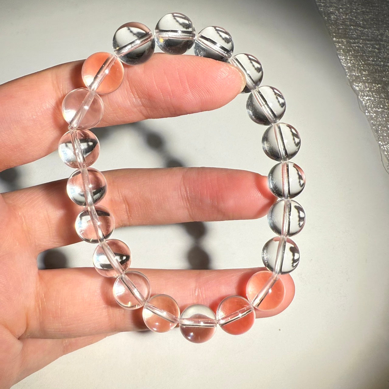 9mm-9.5mm AA Grade Clear Quartz Crystal Bracelets