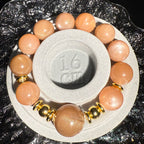 14mm-14.5mm & 18mm Orange Moonstone Crystal Bracelet