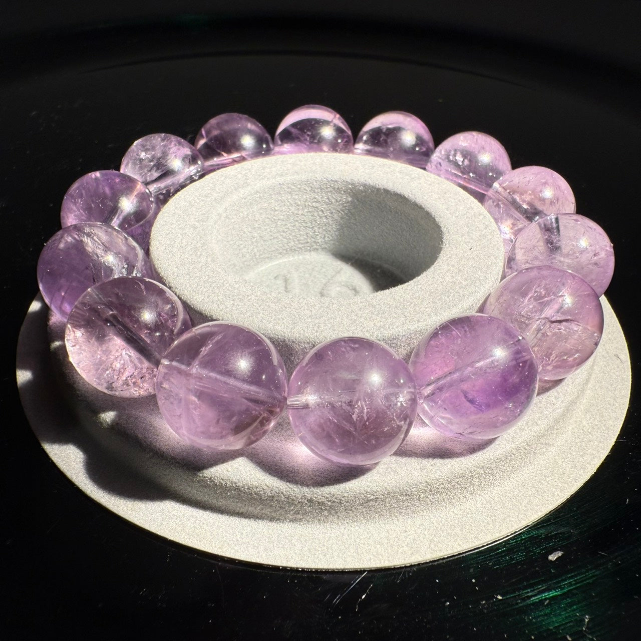14.5mm - 15mm Azeztulite Amethyst Crystal Bracelet