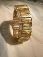 Gold Rutile Quartz Bracelet, 19mm (suit 17-18cm)