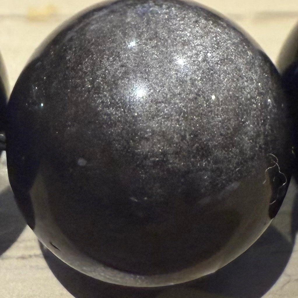 Silver Obsidian 14mm