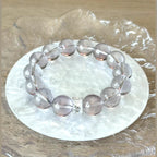 12mm Premium Bolivian Amethyst Crystal Beaded Bracelet, Adjustable 14-17cm