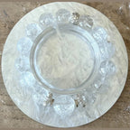 12mm & 15mm Clear Quartz Azeztulite Rainbow Play Crystal Beaded 15cm Bracelet