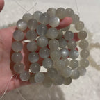 AAA Grade White Moonstone Crystal Bracelet, 13-14mm