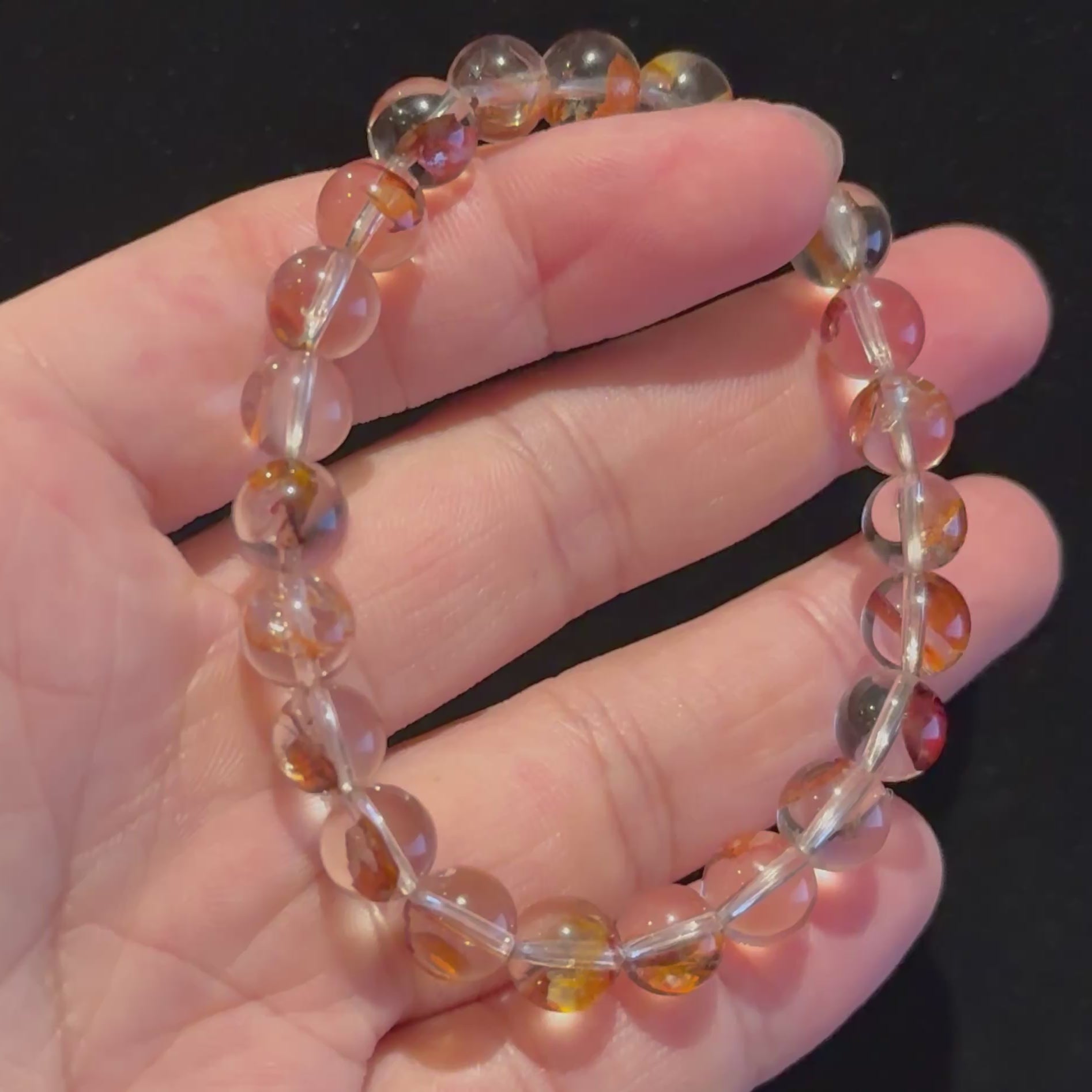 Koi Fish Hematoid Quartz Bracelet, 8mm/9.5mm