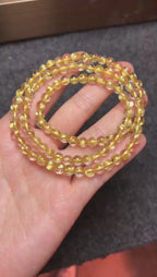 Brazilian Titanium & Golden Rutilated Quartz 3-Wrap Bracelet – 5.5mm