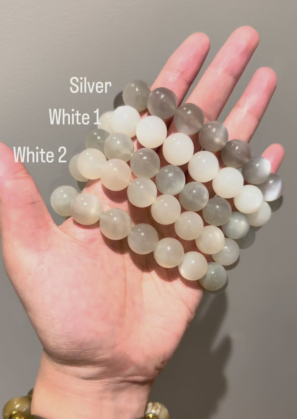 AAA Grade White Moonstone Crystal Bracelet, 13-14mm