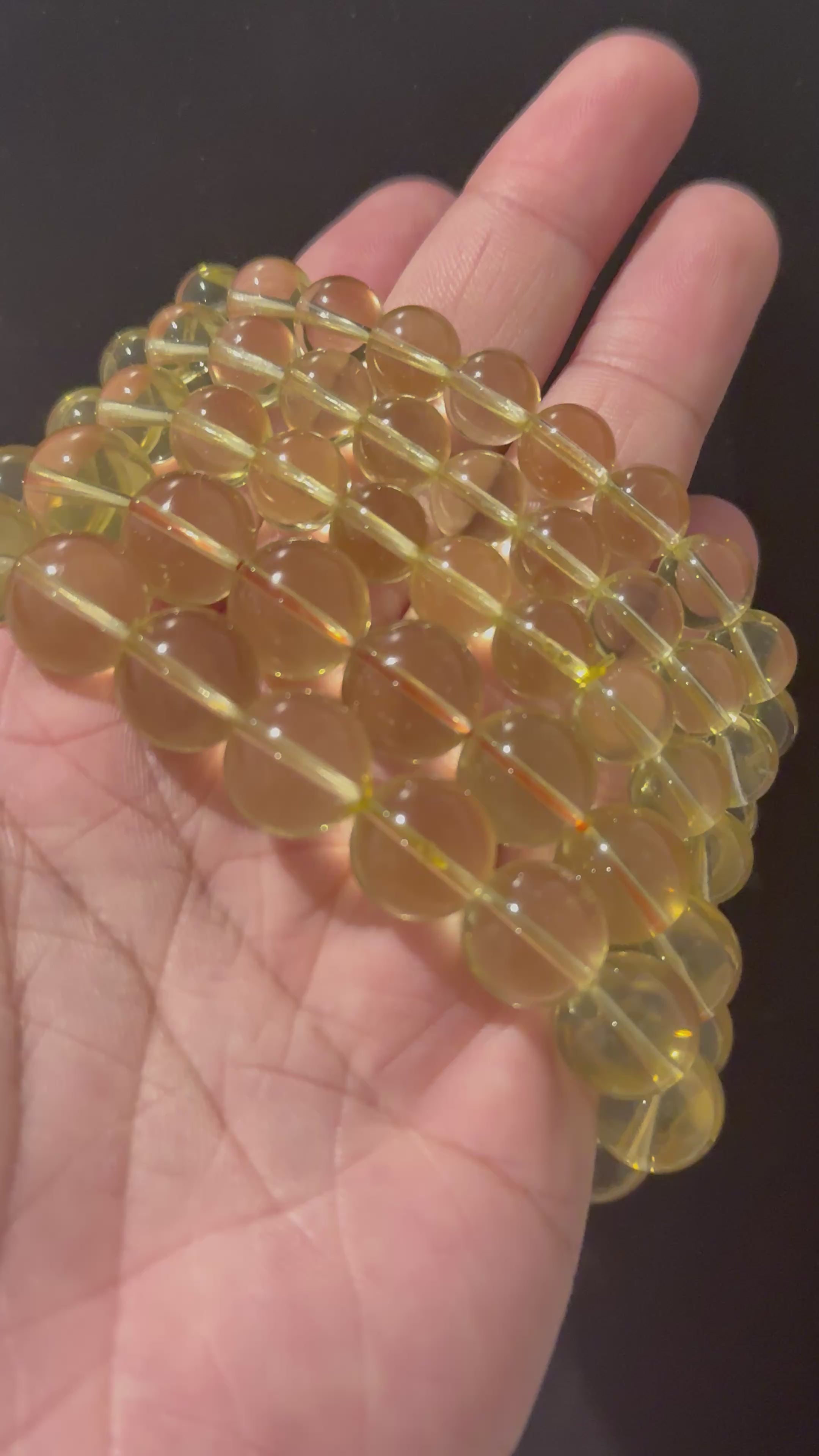 Citrine 17cm Bracelet, 9mm/9.5mm/12.5mm