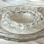 14 mm Natural Clear Azeztulite Quartz Rainbow Play Crystal Bracelet 14-17cm