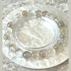 8.5-9 mm Ice Rabbit Hair Quartz Crystal Beaded Bracelet 14-17cm Adjustable